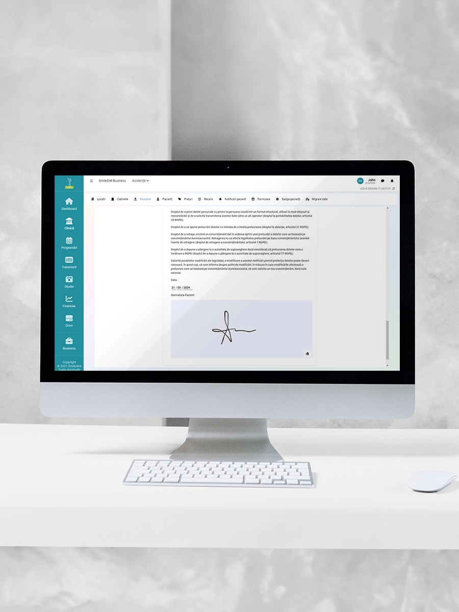 Electronic Forms software application feature