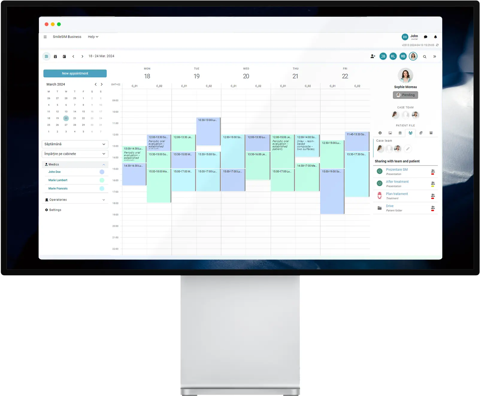 SmileSIM dental software application runs natively on the Apple MacOS