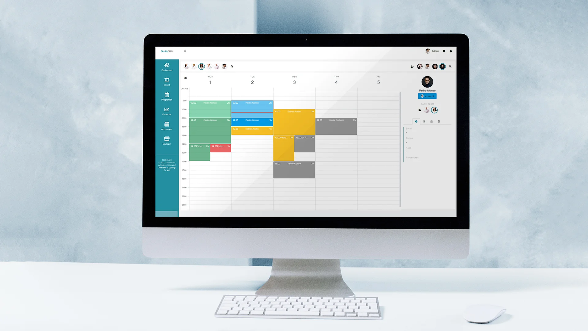 Software application feature preview of Scheduler module