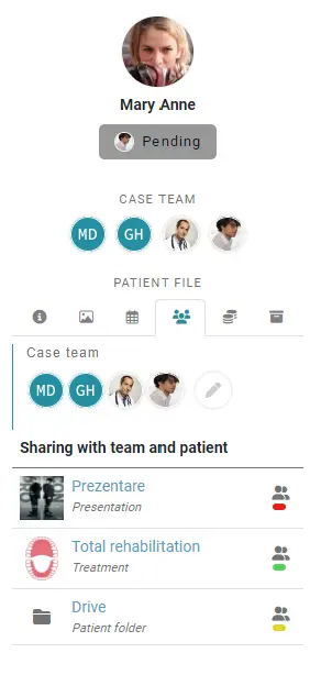 Smilesim dental application, quick sharing of treatment plan with the case team and the patient